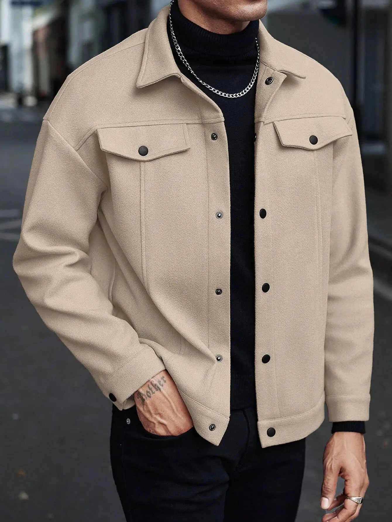 

Men's Thickened Hoodie JK Style Autumn Winter Warm Collar Button New Arrival Comfortable Sweatshirt for Men