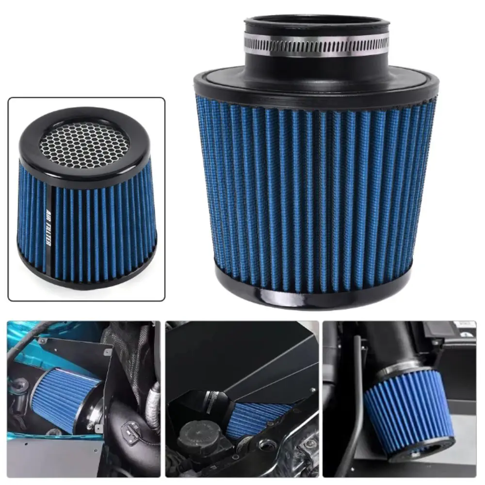 

Washable Cold Air Intake Filter Universal Sport Power Mesh Air Intake Filter Quality Dry Cone Air Filter Replacement Filter