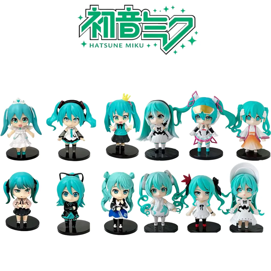 1/6PCS Hatsune Miku Q Edition Series Handmade  Children's Toys Birthday Halloween Christmas Gift Desktop Decoration