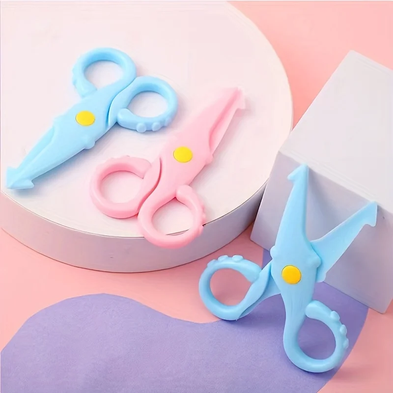 

1/2pcs cute squid scissors mini plastic scissors student scissors hand cut paper-cut stationery children scissors