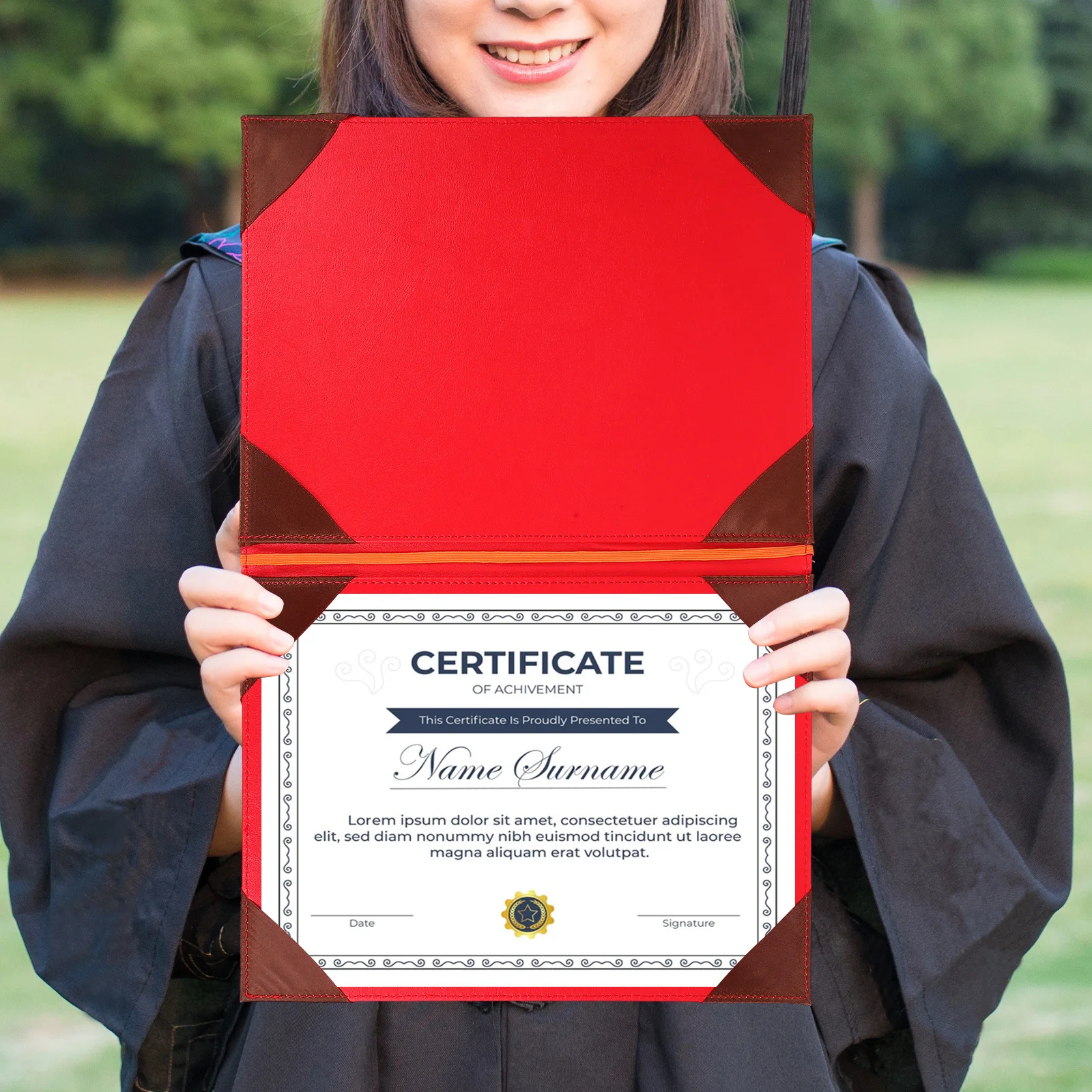 

Diploma Folder Certificate Holder Premium Cover for Graduation Certificates Protection Against Bending Staining Document Storage