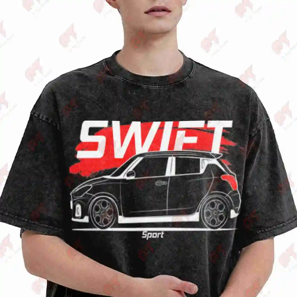 JDM Swift Holidays Vintage Washed Tee Pure Cotton T-Shirt