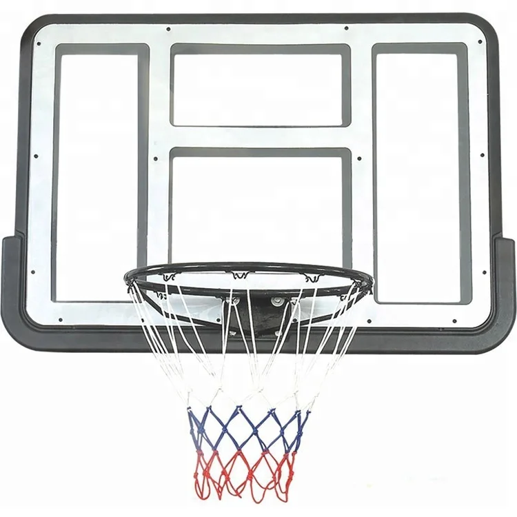 Placa de basquete de altura ajustável de parede fixa interna e externa Placa de basquete temperada barata 2025