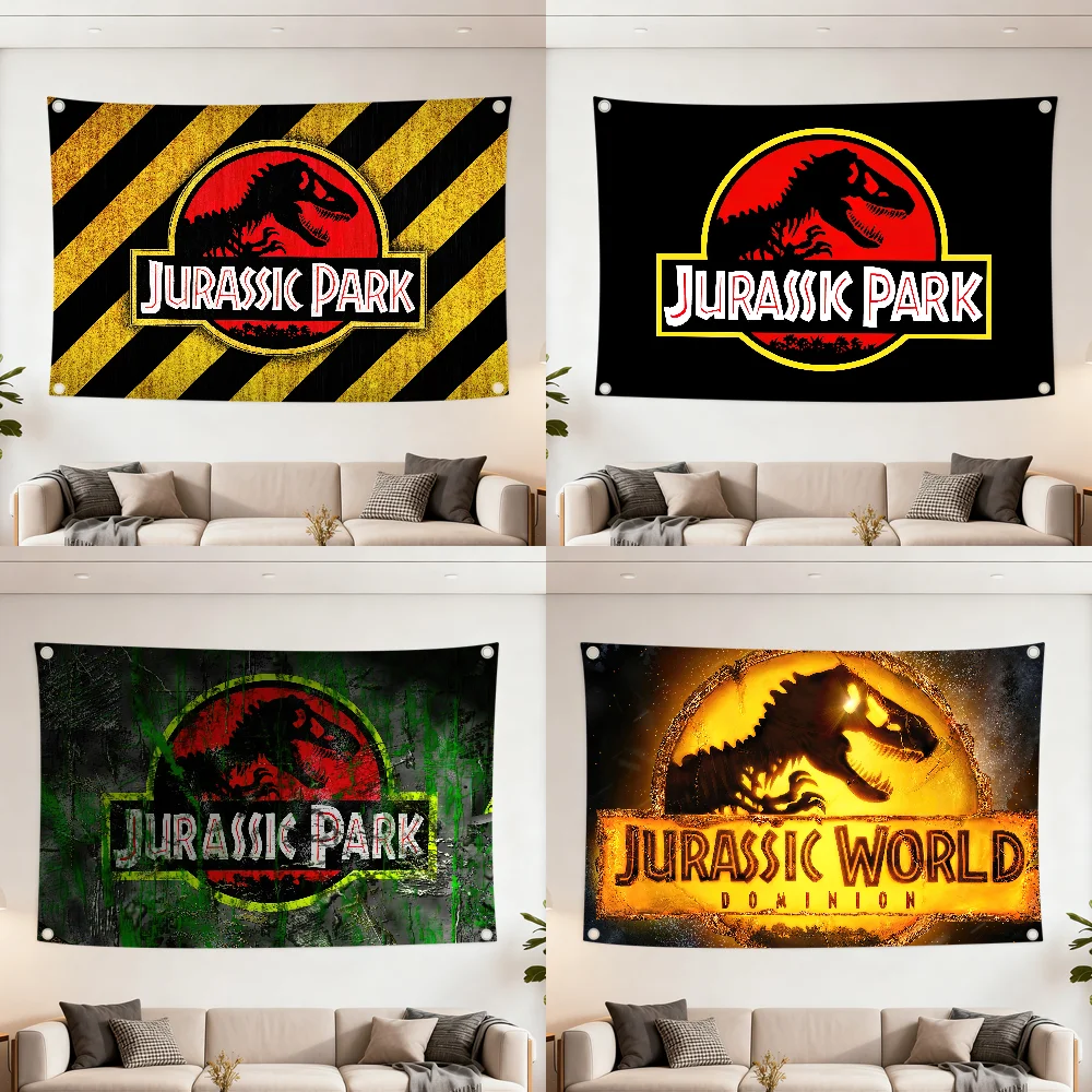 Film J-Jurassic P-Park cool (2) flag Decoration Outdoor Picnic Party Art Hanging Home Camping Party Banner Best sellers