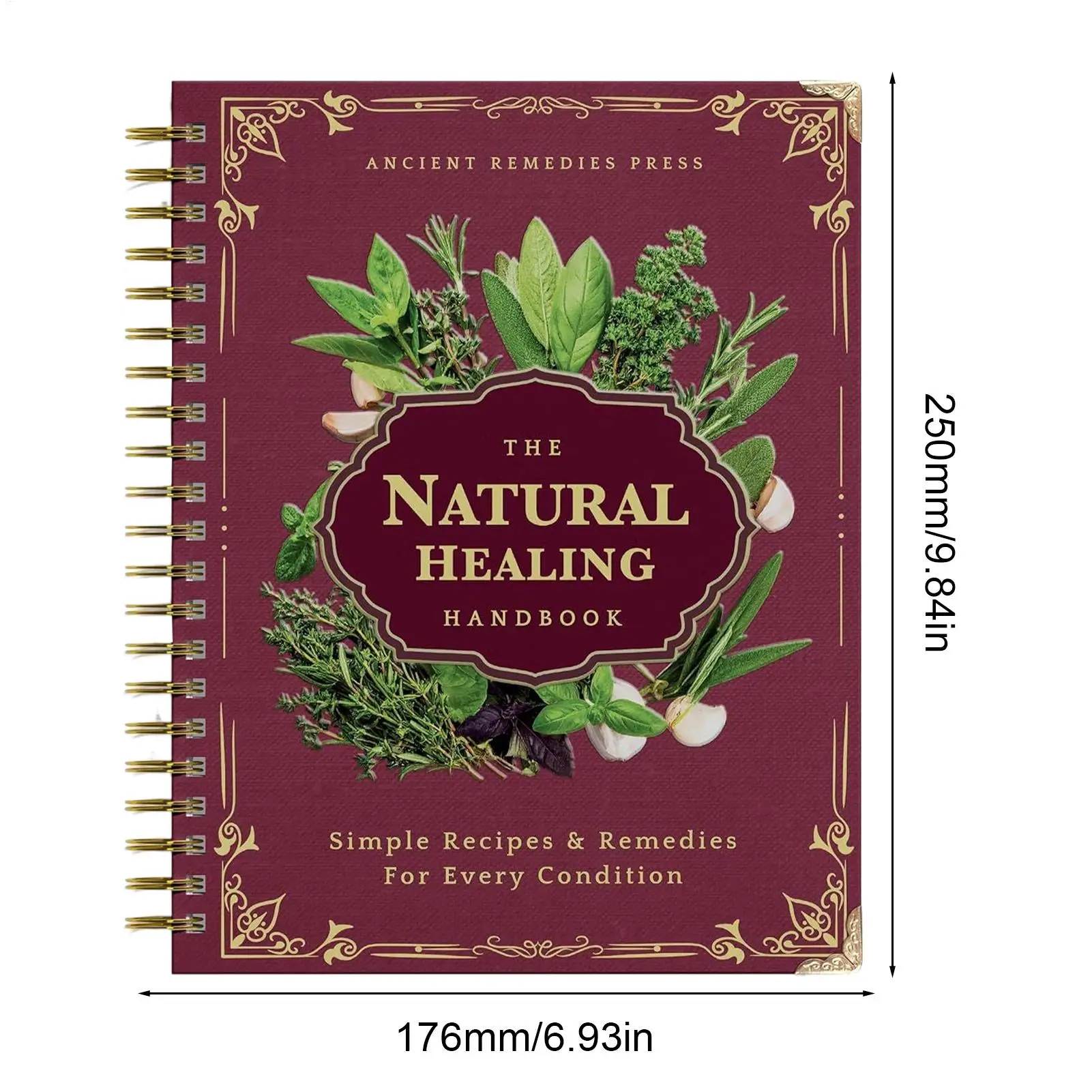 Human Health Guide Book Plant Theme Eating Recipe Spiral Binding Natural Book for Women Men Family Adult Elderly Chef Study - Image 6