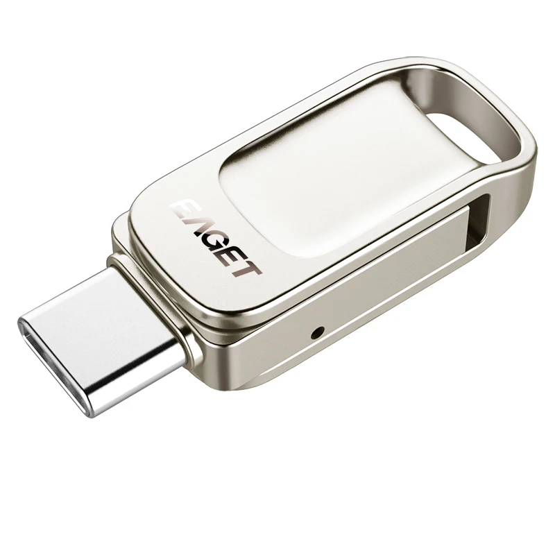 EAGET CU31 Key USB 3.0 Type C Pen Flash Drives Memory 32GB 64GB 128GB Metal High Speed Stick Blitzwolf Offers with Free Shipping