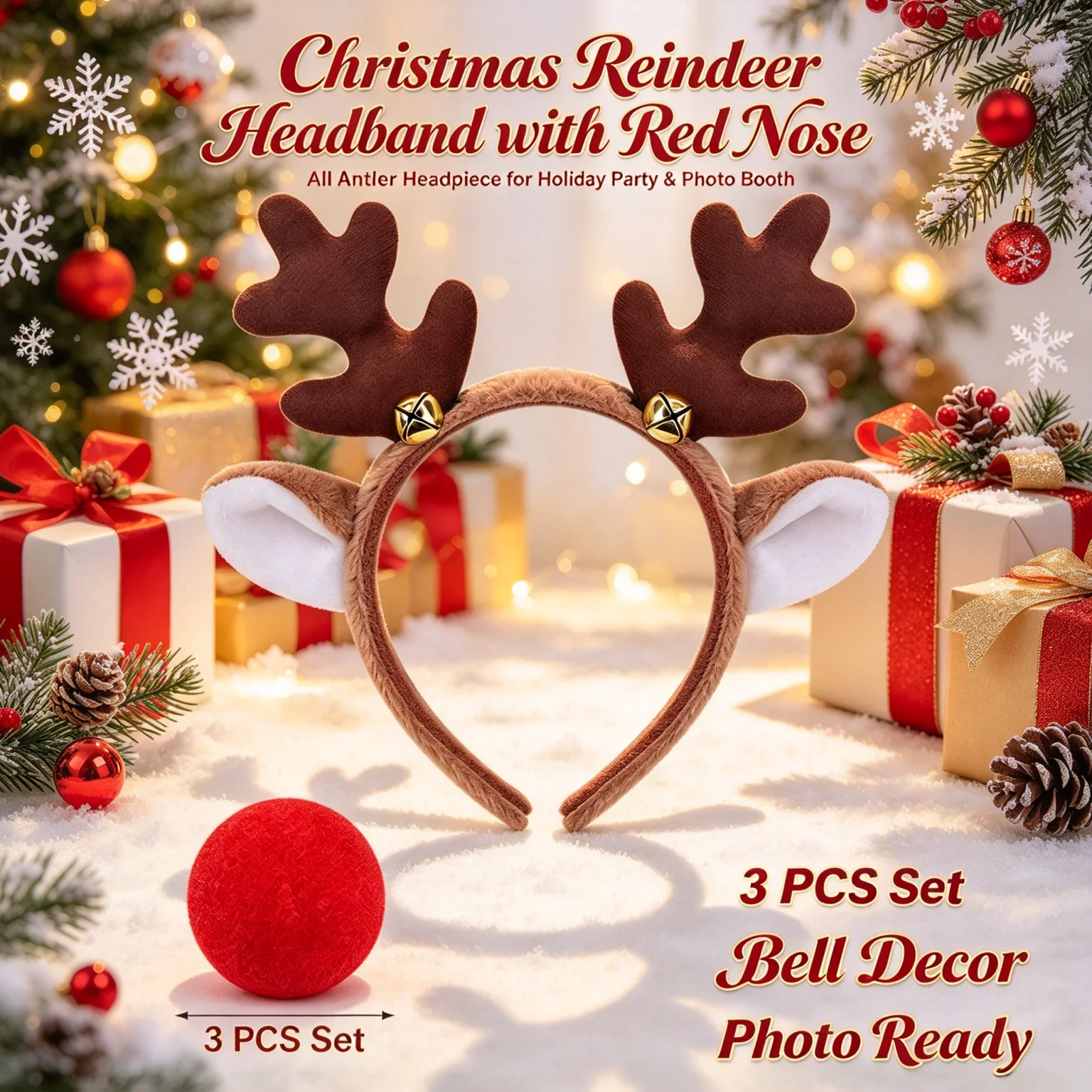 Reindeer Antlers Headband - Cerchietto con corna di renna in