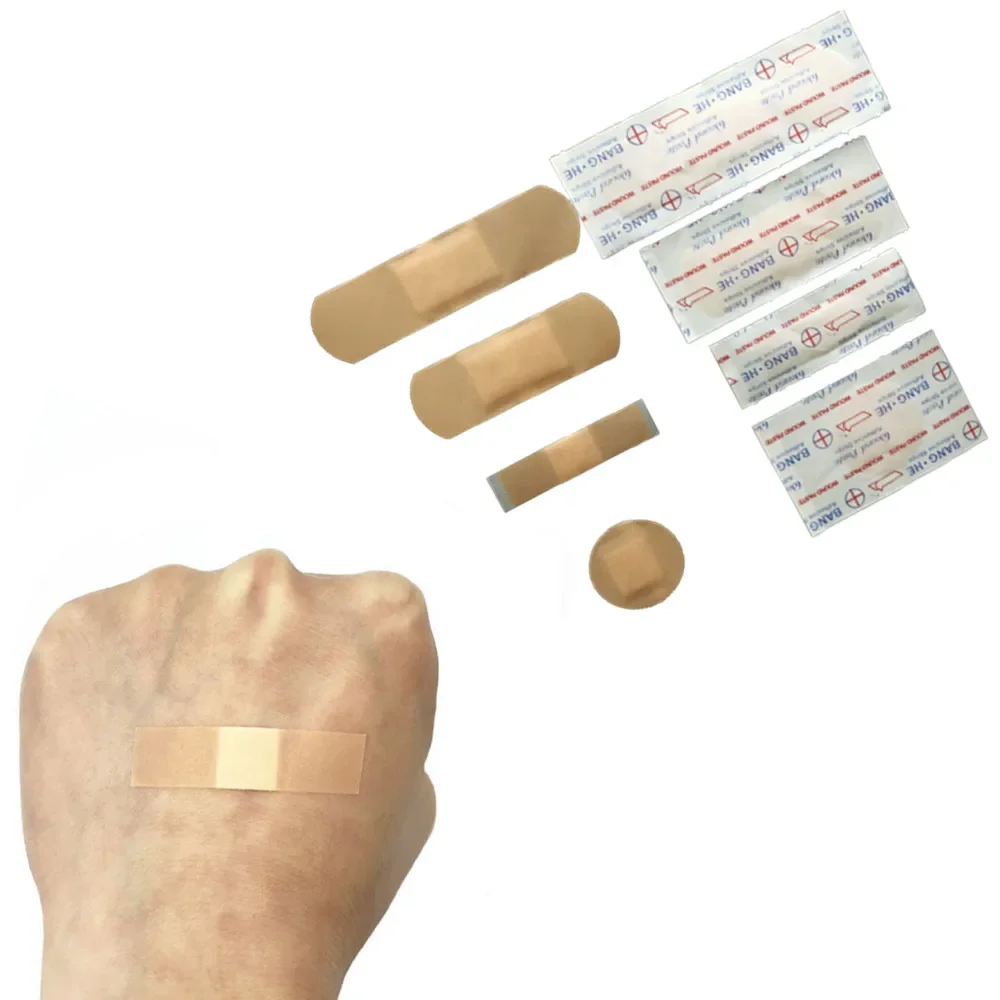 100pcs/lot Breathable Band Aid Waterproof Bandage First Aid Wound Dressing Medical Tape Wound Plaster Emergency Kits Bandages