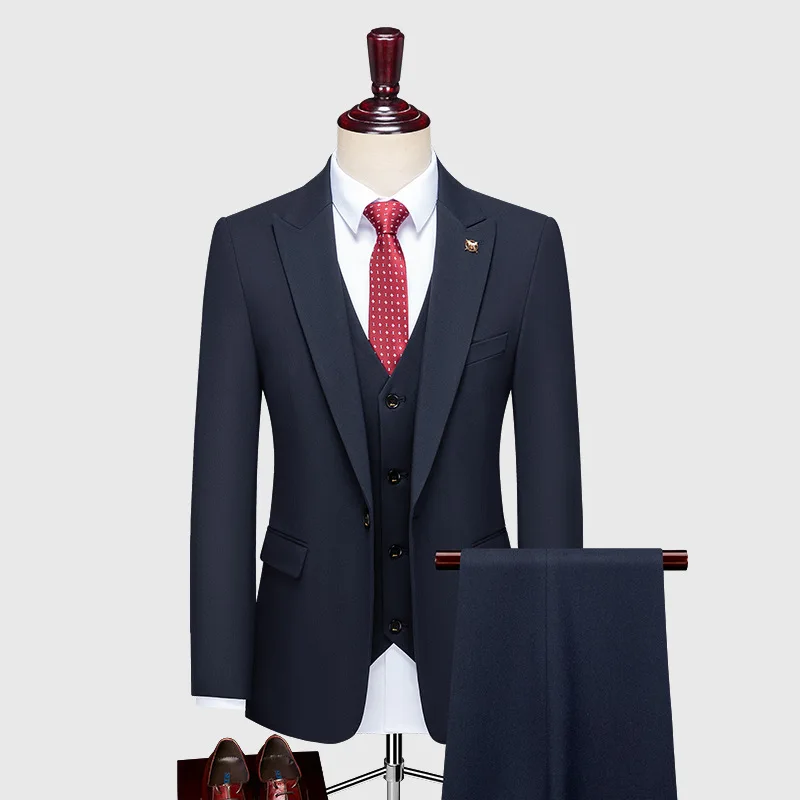 (5A-2) Customized new men's suit suit, business formal dress, groom's wedding dress