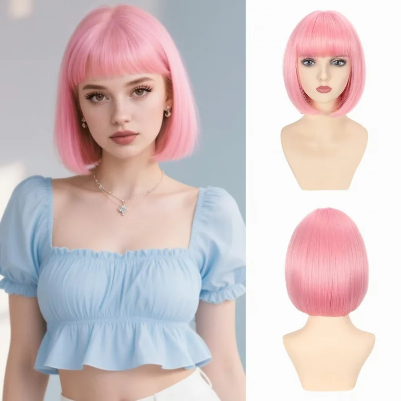 

-style colored , , party supplies, student short bob wigs, straight hair