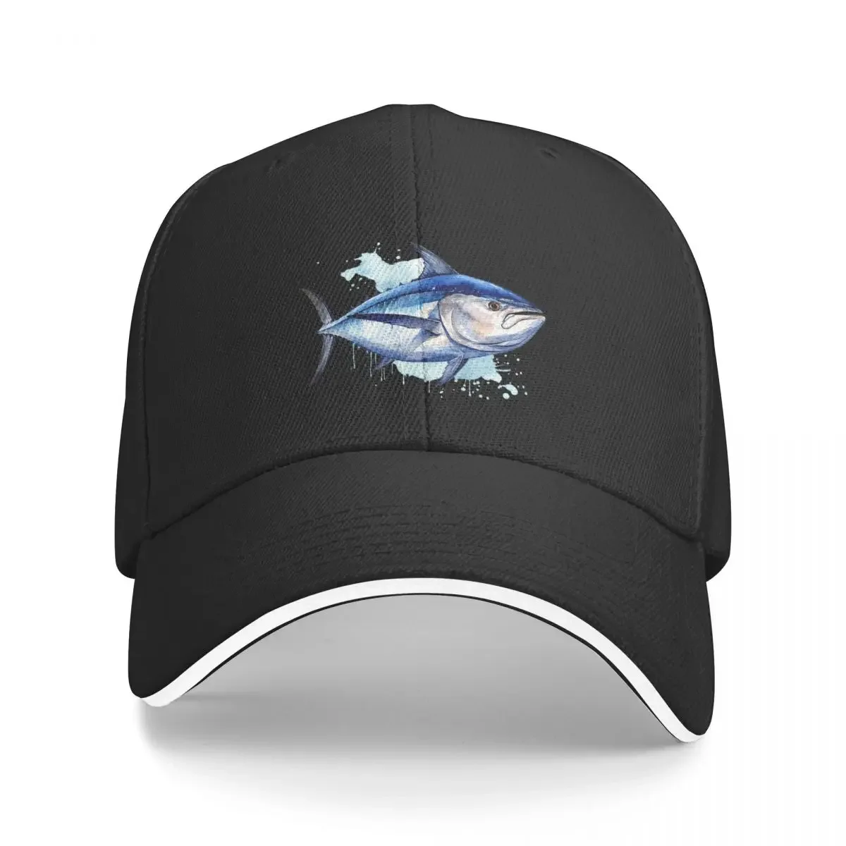 Bluefin Tuna Watercolor Painting Cap Fashion Casual Baseball Caps Adjustable Hat Hip Hop Summer Unisex Baseball Hats