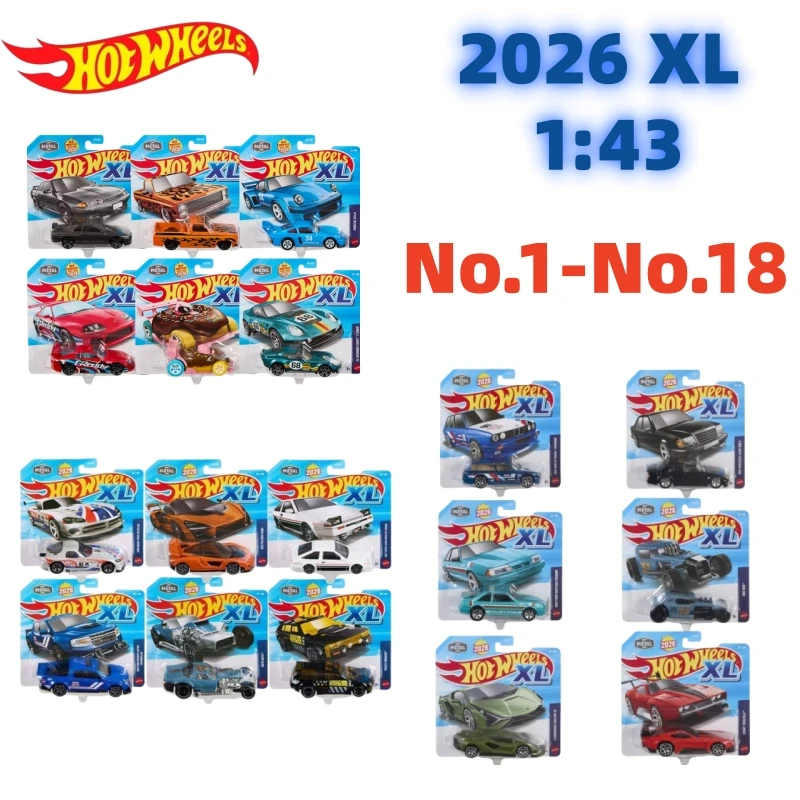 

2026 Hot Wheels XL No.1 - No.18 Mix 1 1:43 Diecast Metal Drift Car El Segundo Donut Drifter Porsche934.5 Collect Display Gift
