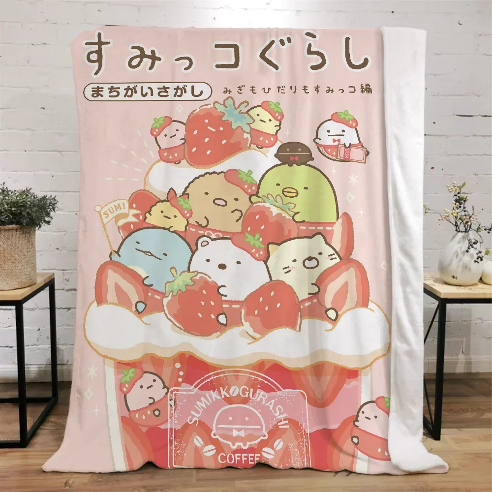 Sumikko Gurashi coperta di lusso coperte da letto soffici decorazione del divano biancheria da letto in microfibra telo mare lavorato a maglia Plaid