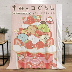 Sumikko Gurashi coperta di lusso coperte da letto soffici decorazione del divano biancheria da letto in microfibra telo mare lavorato a maglia Plaid ginocchio morbido