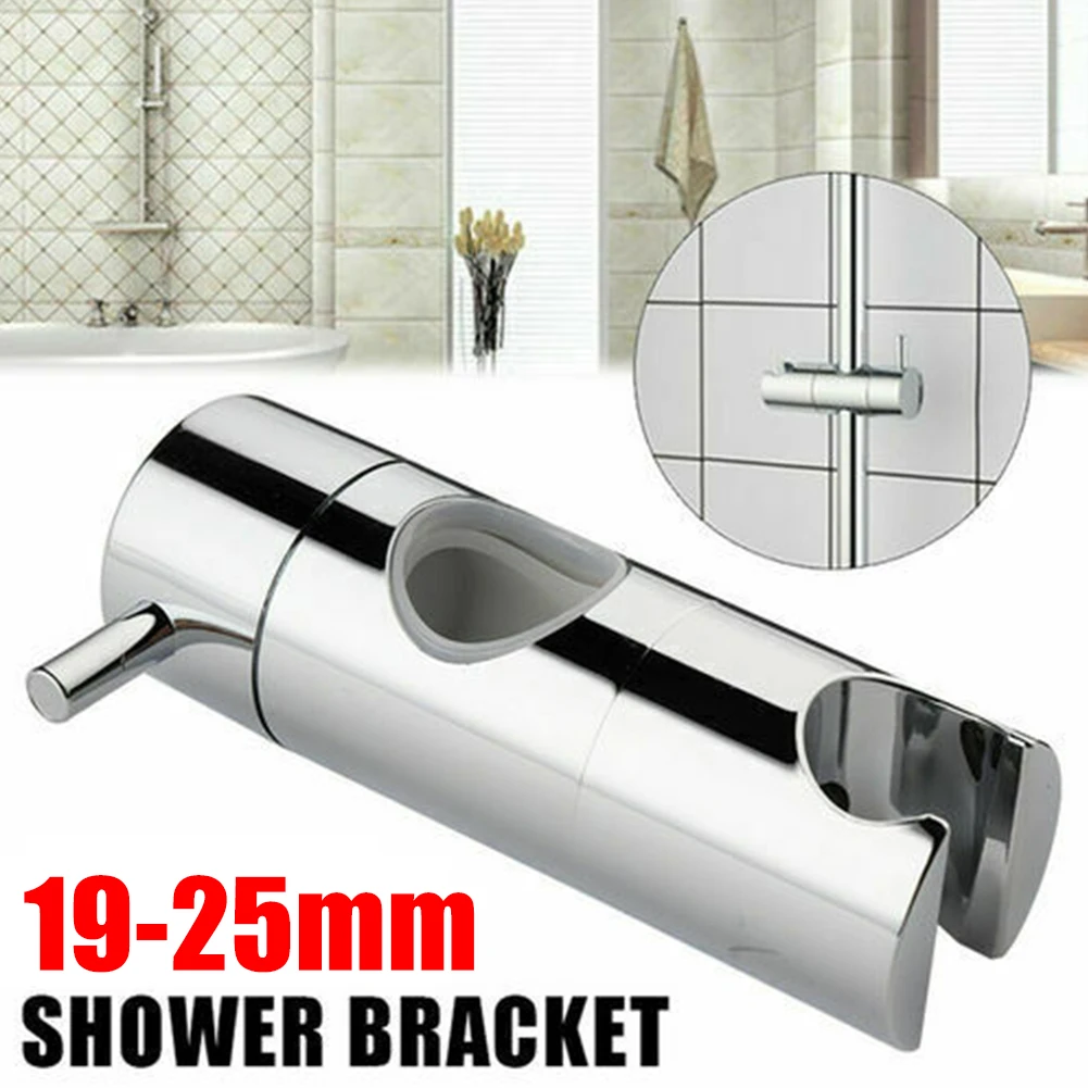 Adjustable 19 /20 /22 /24 /25mm Chrome Shower Head Holder Riser Bathroom Rail Bracket Slider Shower Head Mounting Holder