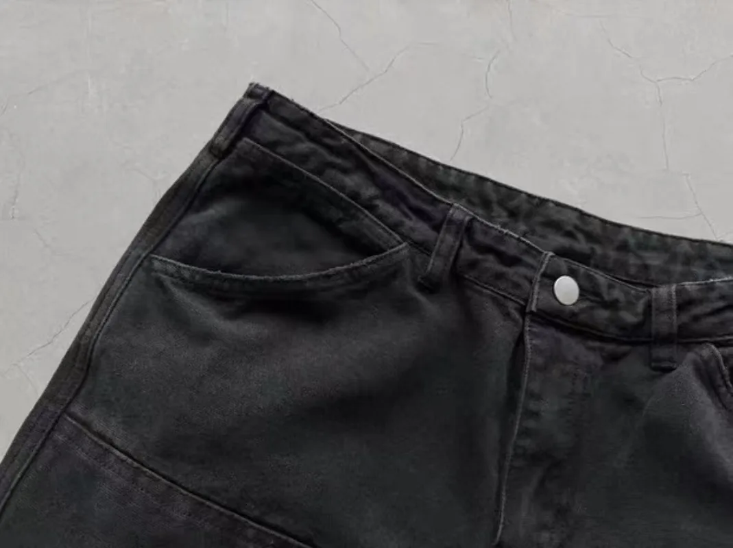 False Perception Cargo Pants High Quality Washed Men Women Streetwear Work Trousers