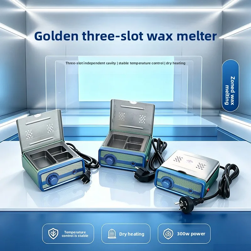 3-Well Wax Melter Laboratory Wax Melting Device Auto Temperature Control Dental Lab Wax Melting Tool Self-produced