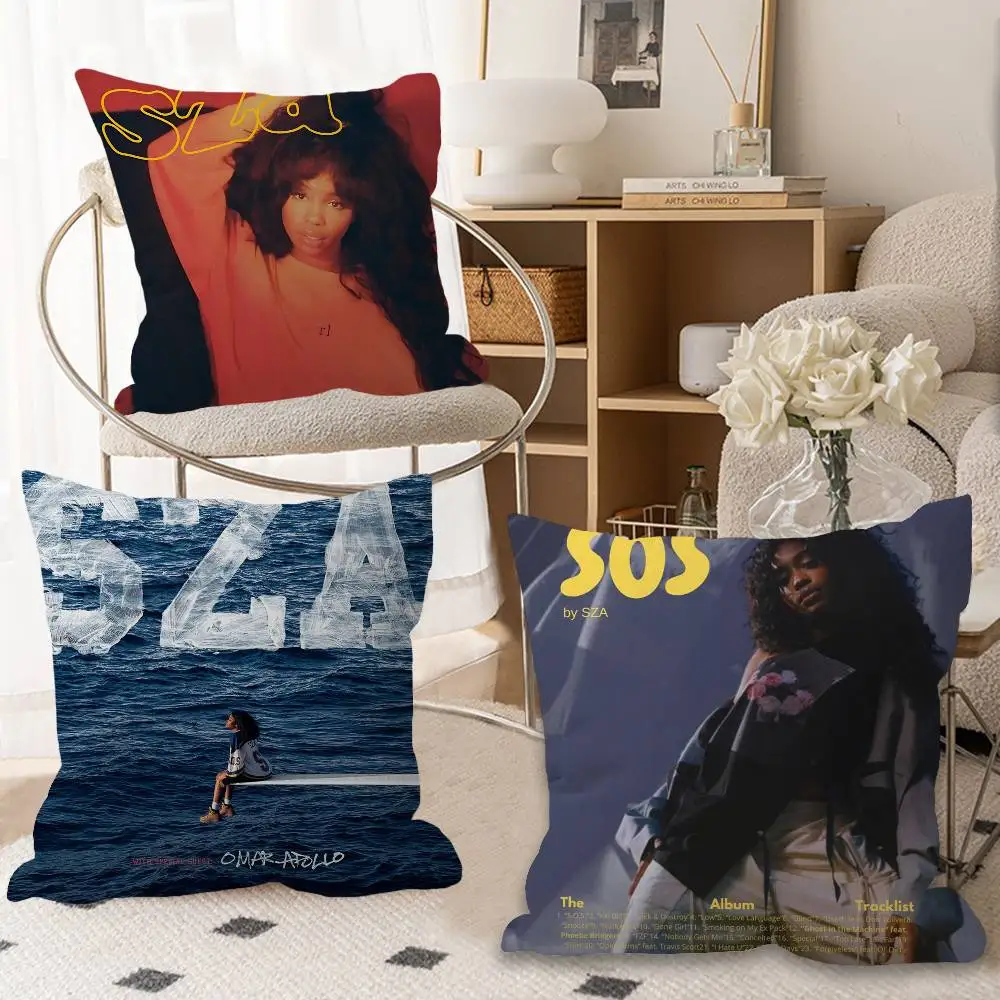 Female Star Pop Singer Sza Maple Design Cushion Cover Happy Autumn Harvest Decor Holiday Decorati Pillow Cover