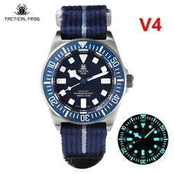 Tactical Frog FXD V4 Titanium Dive Watch For Men 42mm NH35 Movement Automatic Mechanical Sapphire 200M Waterproof BGW-9 Luminous