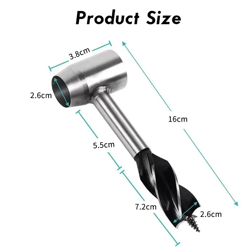 Outdoor Multifunctional Survival Drill Woodworking Hand Drill Support Hole Maker Drill Manual Auger Camping Handmade Drill Bit