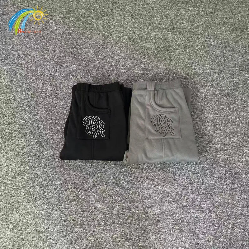 

26FW Keep Warm Fleece Drawstring Trousers Men Woman Classic Letters Logo Embroidery Patchwork Mertra Sweatpants Inside Tags