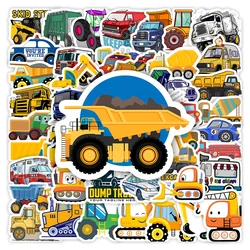 Cartoon Engineering Vehicle Toys Stickers Cute DIY Kids Gift Decorative Decal for Scrapbook Phone Luggage Bottles Waterproof