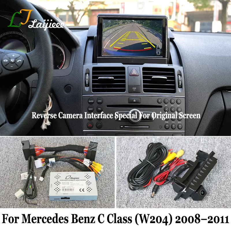 For Mercedes Benz C Class W204 S204 2008 2009 2010 2011 OEM Screen Plug and Play HD Night Vision Front Rear View Reverse Camera
