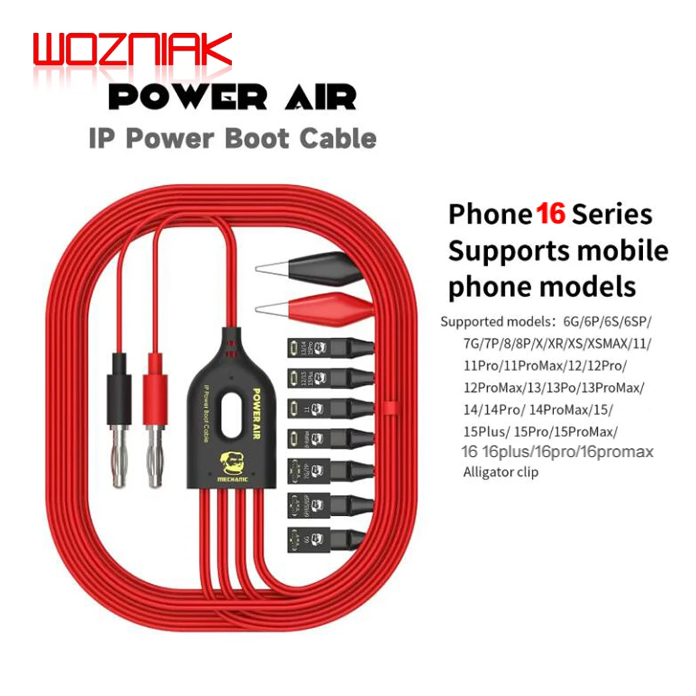 MECHANIC POWER AIR Power Boot Cable Suitable for IPhone 6-16Pro Max Current Test Motherboard Repair Power Supply Boot Cable Tool