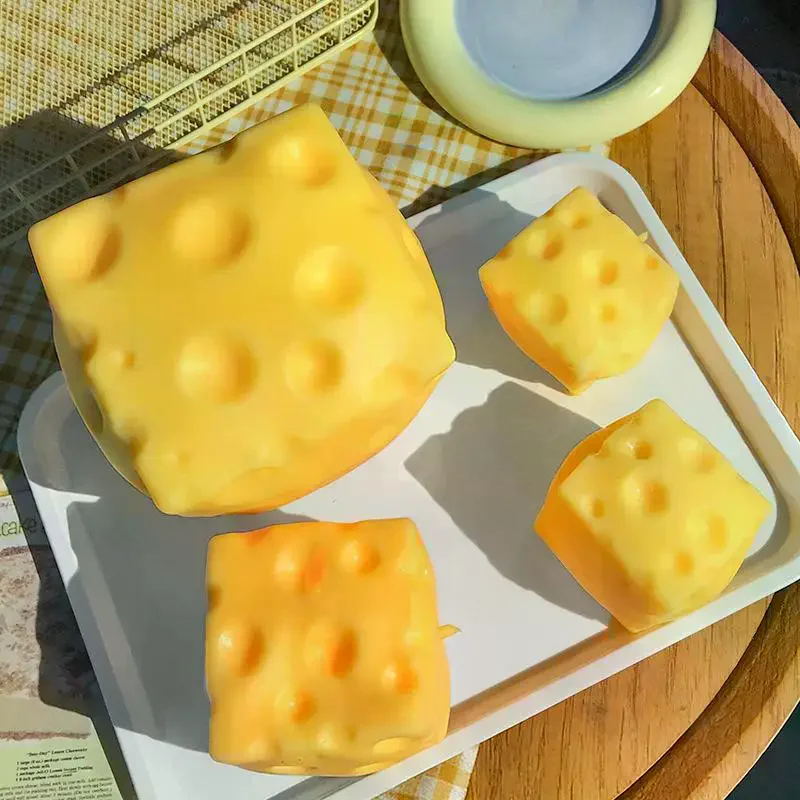 Giant Cheese Squeeze Toy Extra Large Size Cheese Fidget Toys Rebound