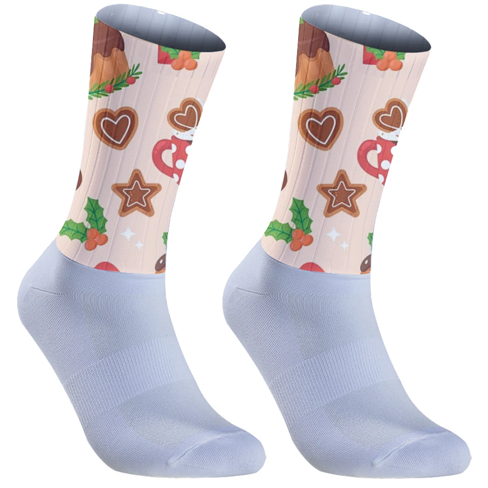 Chaussettes de cyclisme de dessin animé pour hommes et femmes, bas de vélo de montagne, haute qualité, printemps, été, automne, hiver, cadeaux, 2024