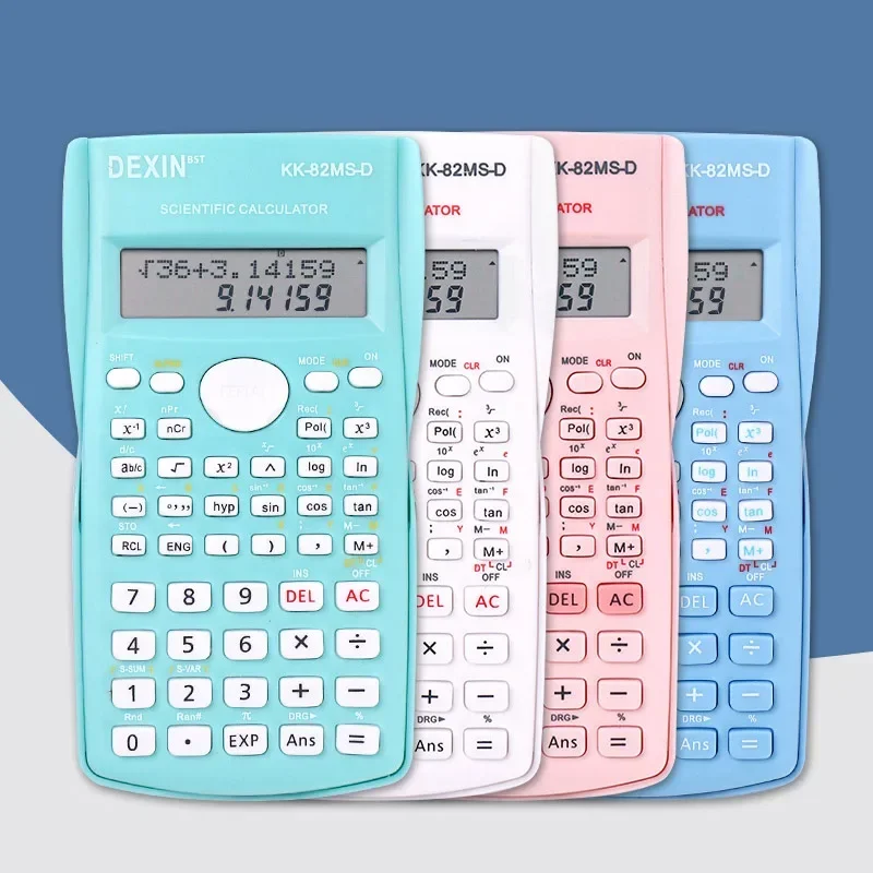 Calculatrice scientifique d\'ingénierie scolaire, outils de calcul papeterie pour étudiants, examen, calculatrice de documents créatifs