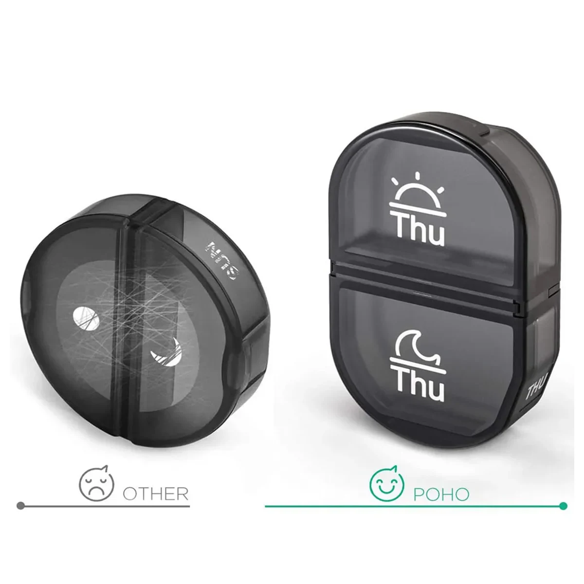 7 Days Pill Medicine Box Portable Travel Pill Cases Box 14 Grids Pills Container Drug Dispense Storage Box Pill Box Organizer