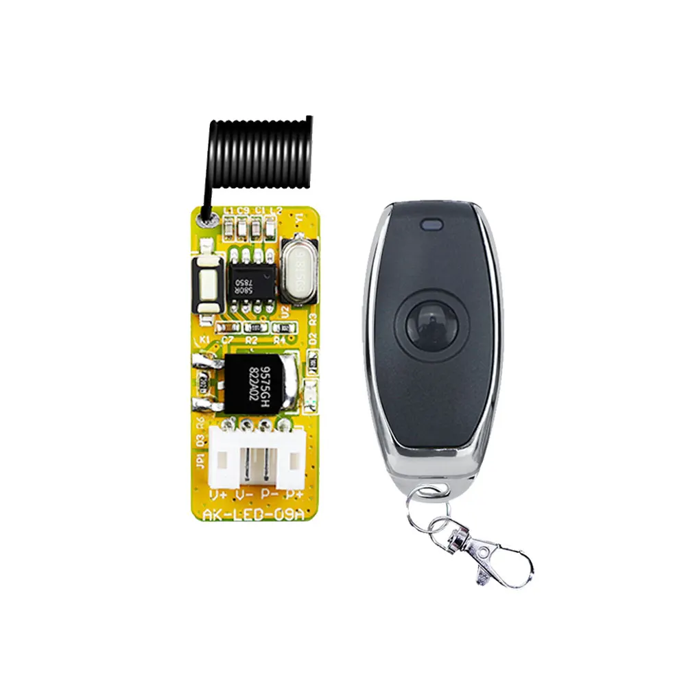 

433MHz LED Lighting Control Billboard Decorative Lights Miniature Low Power Delay Wireless Receiver Module With Remote