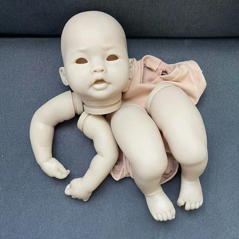 NPK 20inch Unpainted Blank DIY Doll Kit Reborn PingPing Fresh Color Doll Parts with Cloth and Eyes