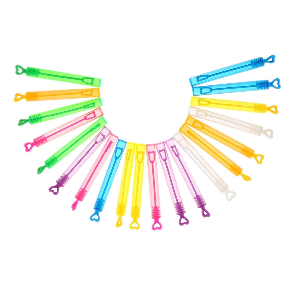 Mini Tubes à bulles vides rechargeables, 30 pièces, jouets pour fête, activités de plein air, couleurs mélangées pour enfants