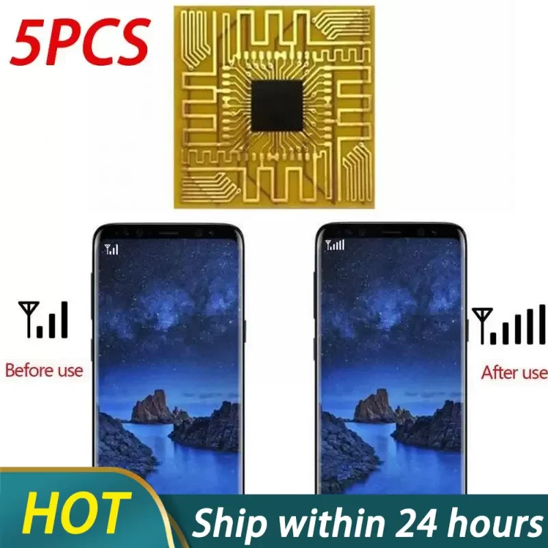 투명 신호 부스터 스티커, 휴대폰 안테나 스티커, 아이폰 삼성 5G 4G 범용 신호 증폭기용, 1 ~ 5 개