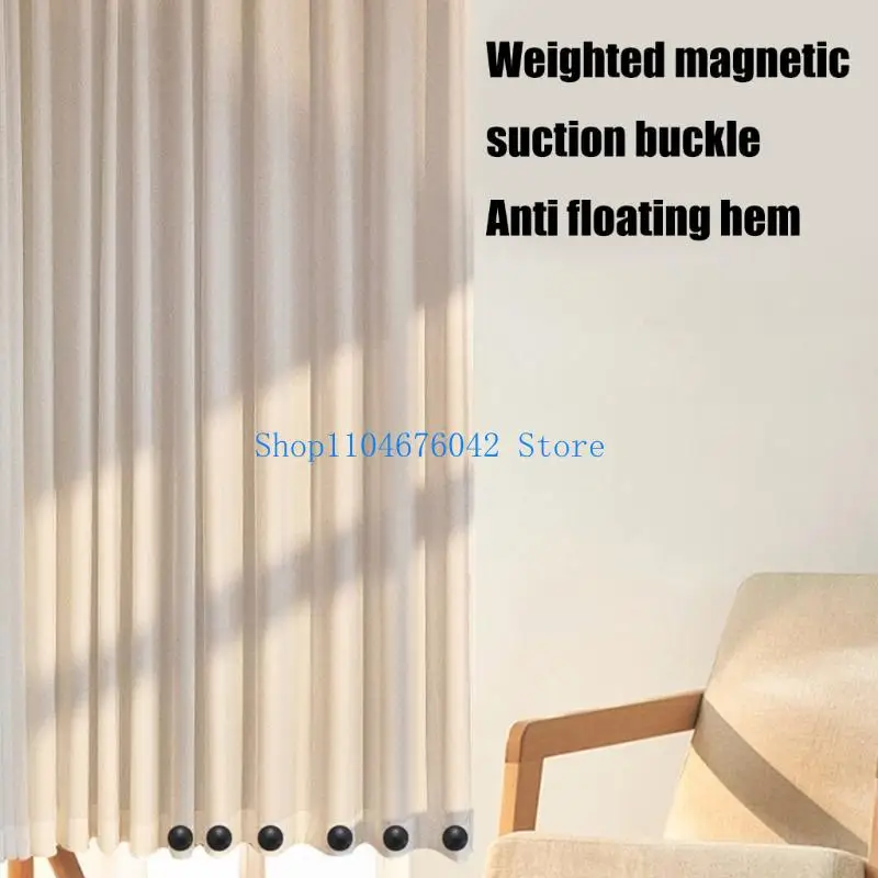 6Pcs/set Curtain Weights Strong Hold Windproof Shower Curtain Counterweight Secure Stable Bathroom Accessories