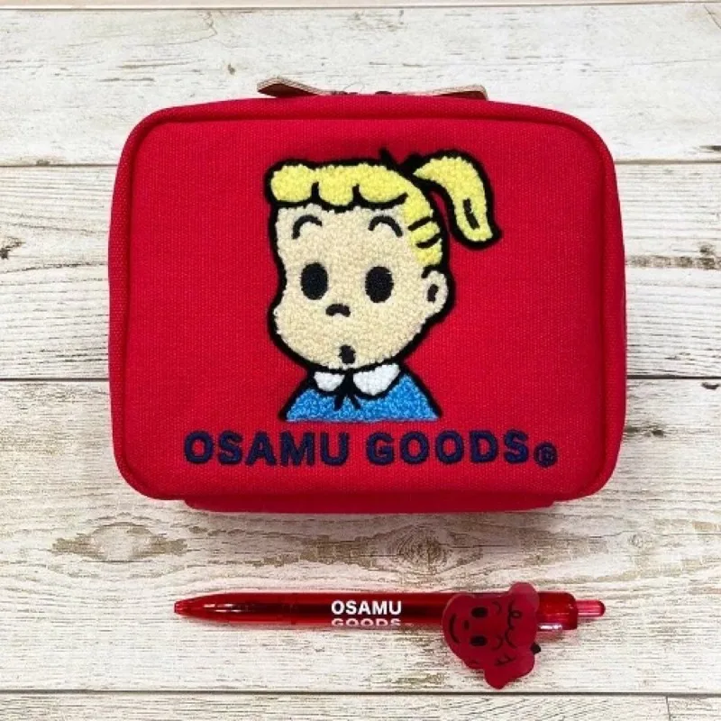Bolsa de Maquillaje Bordada de la Serie OSAMU, Diseño Kawaii, Personaje de Dibujos Animados, Patrón Creativo y Lindo, Bolsa de Almacenamiento Multifuncional, Regalo