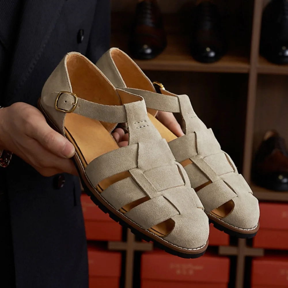 

Retro Woven Fashion Hollow Bag Head Buckle Comfortable Versatile Simple Sandals Breathable Non-slip Flat Casual Sandals Premium