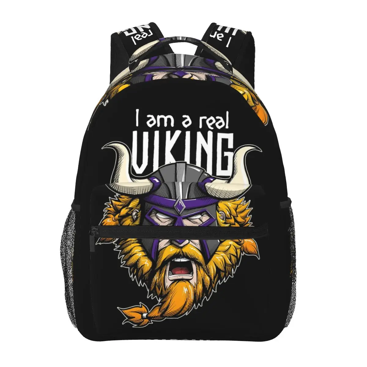 Angry Viking Head For Nordic Beard Warrior Lovers Student Backpack School Bag Travel Daypack for Men Women Bookbag Shoulder Bags