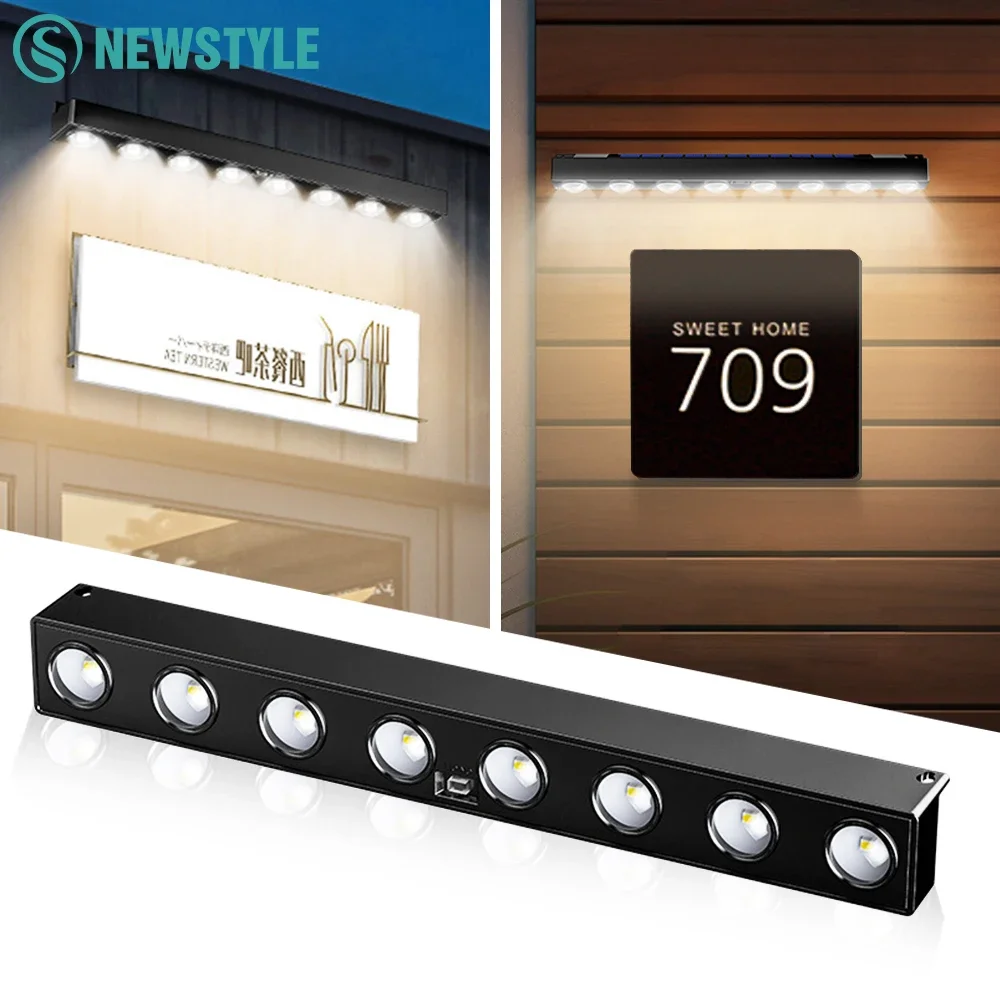 

Solar Wall Light Outdoor 4/6/8LED Waterproof Solar Fence Sign Lights Garden Decor Porch Patio Deck Balcony Home Atmosphere Light