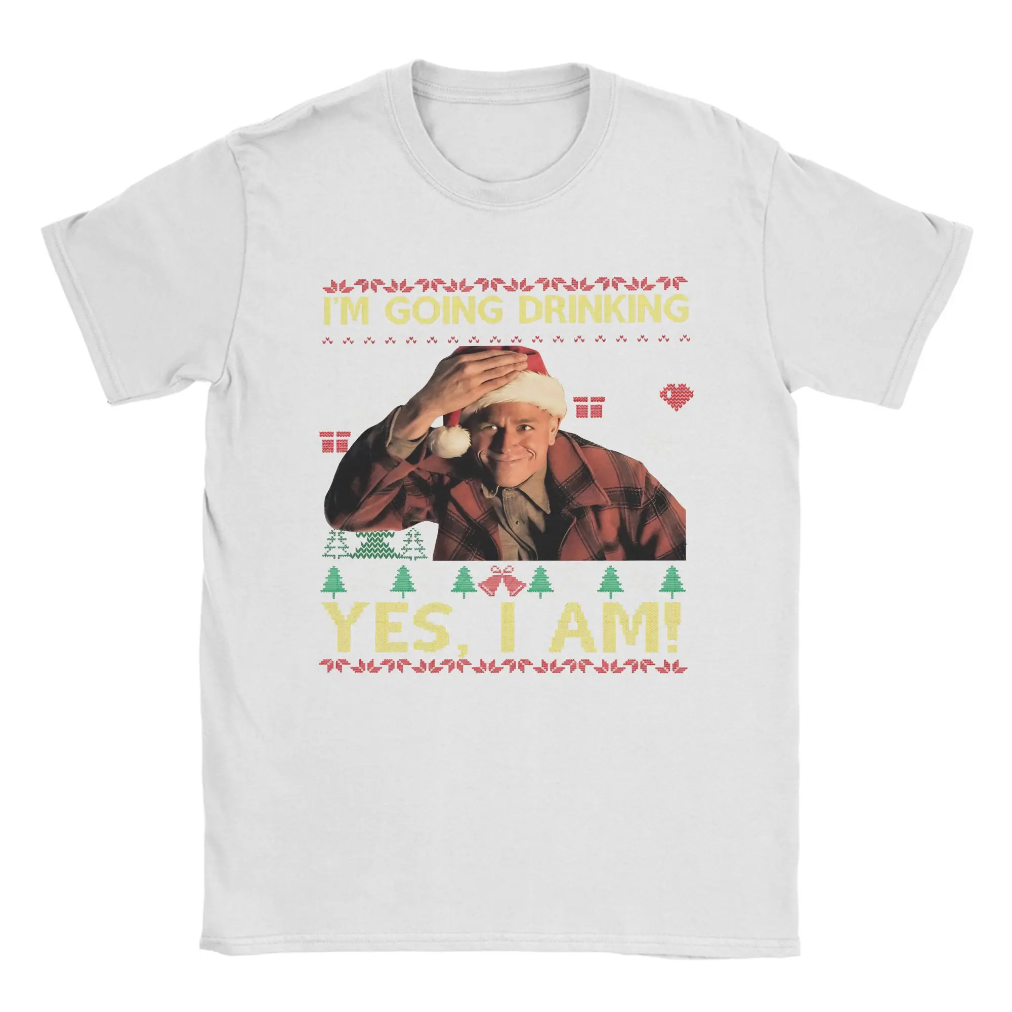 تشارلي هونام إد جين سأذهب للشرب نعم أنا عيد الميلاد تي شيرت الصيف Y2K تي شيرت محب تي شيرت للكبار #5