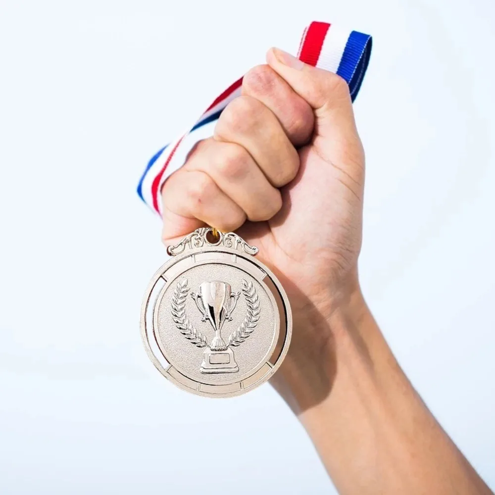 5/10/20pcs Metal Gold Silver Bronze Award Competition Prizes Encourage Badge Award Medals Round Games Souvenir Winner Medals
