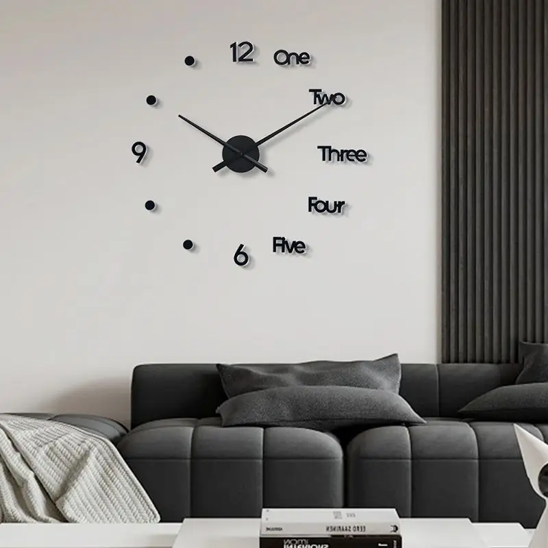 

Retro Minimalist Digital Wall Clock: DIY Creative Silent Stick-On Design for Home Living Room Decor Clocks Wall Home Decor