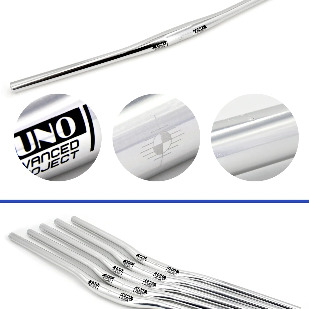 UNO Fahrrad Lenkrad Aluminium MTB Rennrad Lenker Flache Riser Bar 31,8*640 680-800mm Silber fahrrad Lenker MTB Teil – Detail 5