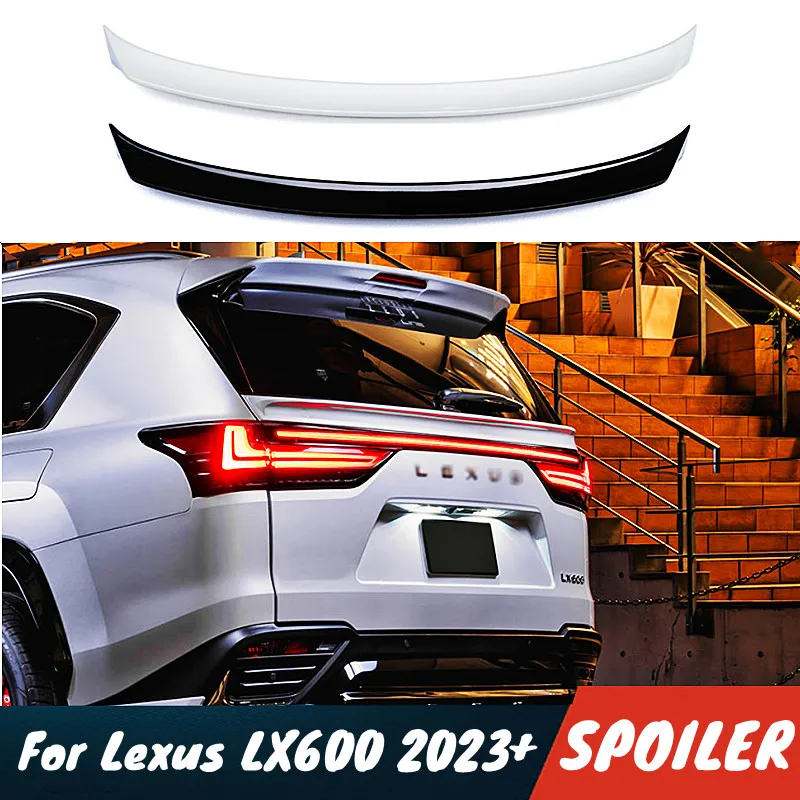 

For Lexus LX600 2023+ High Quality ABS Plastic Car Rear Roof Trunk Spoiler Center Wings Body Kit Exterior Tuning Accessories