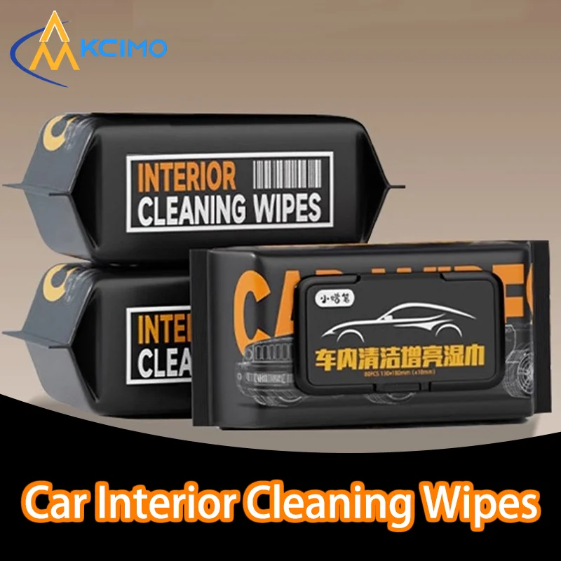 Car Interior Cleaning Wipes For Dashboard Seat Leather Console Carpet Disposable Clean Car Washing Towel Effective For Cleaning