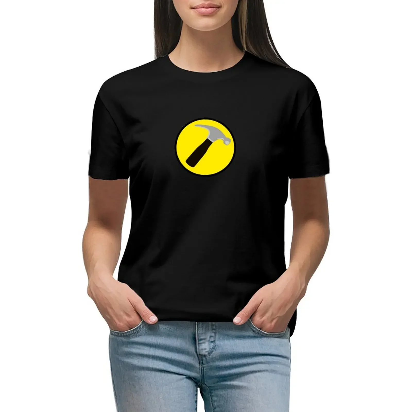 Captain Hammer (outlined) T-Shirt new edition Aesthetic clothing white t-shirt dress for Women sexy