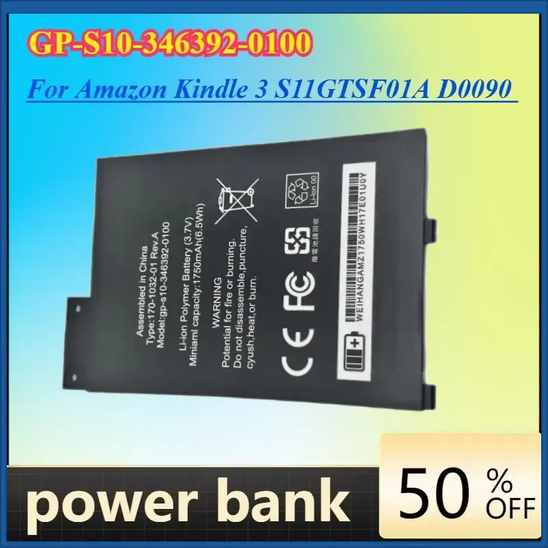 GP-S10-346392-0100 Battery for Amazon Kindle 3 S11GTSF01A D0090 Rechargeable Battery