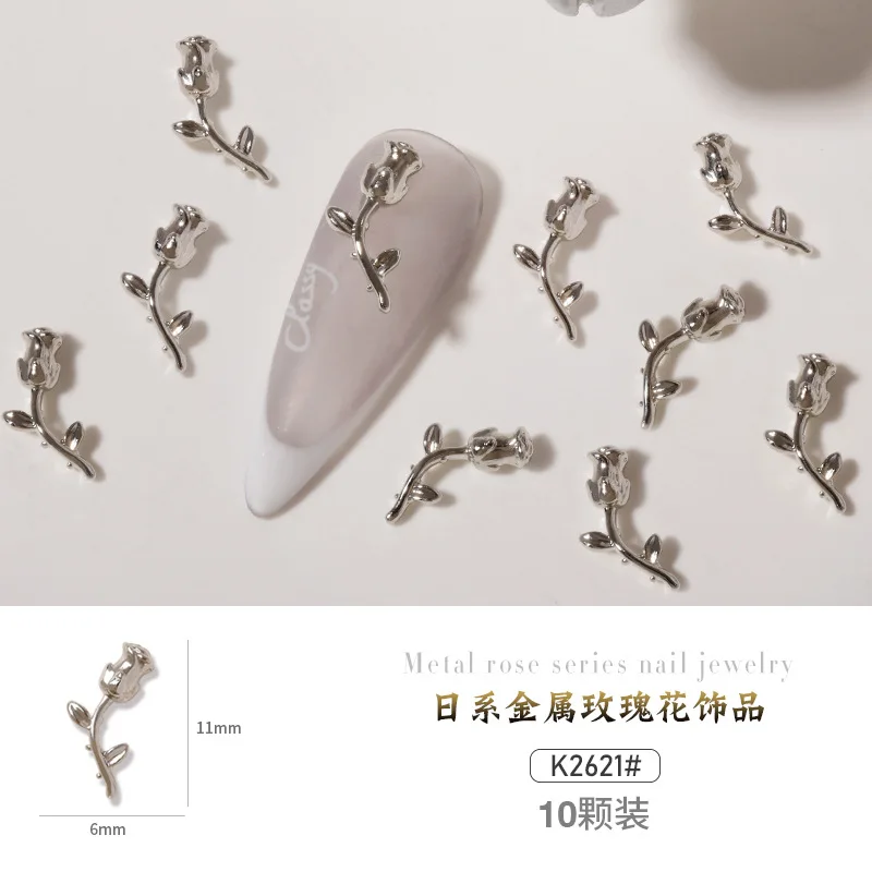 A6 Metallschmuckzubehör Kristall Nagel Charms Strass Design für DIY Nägel & Nageldesign